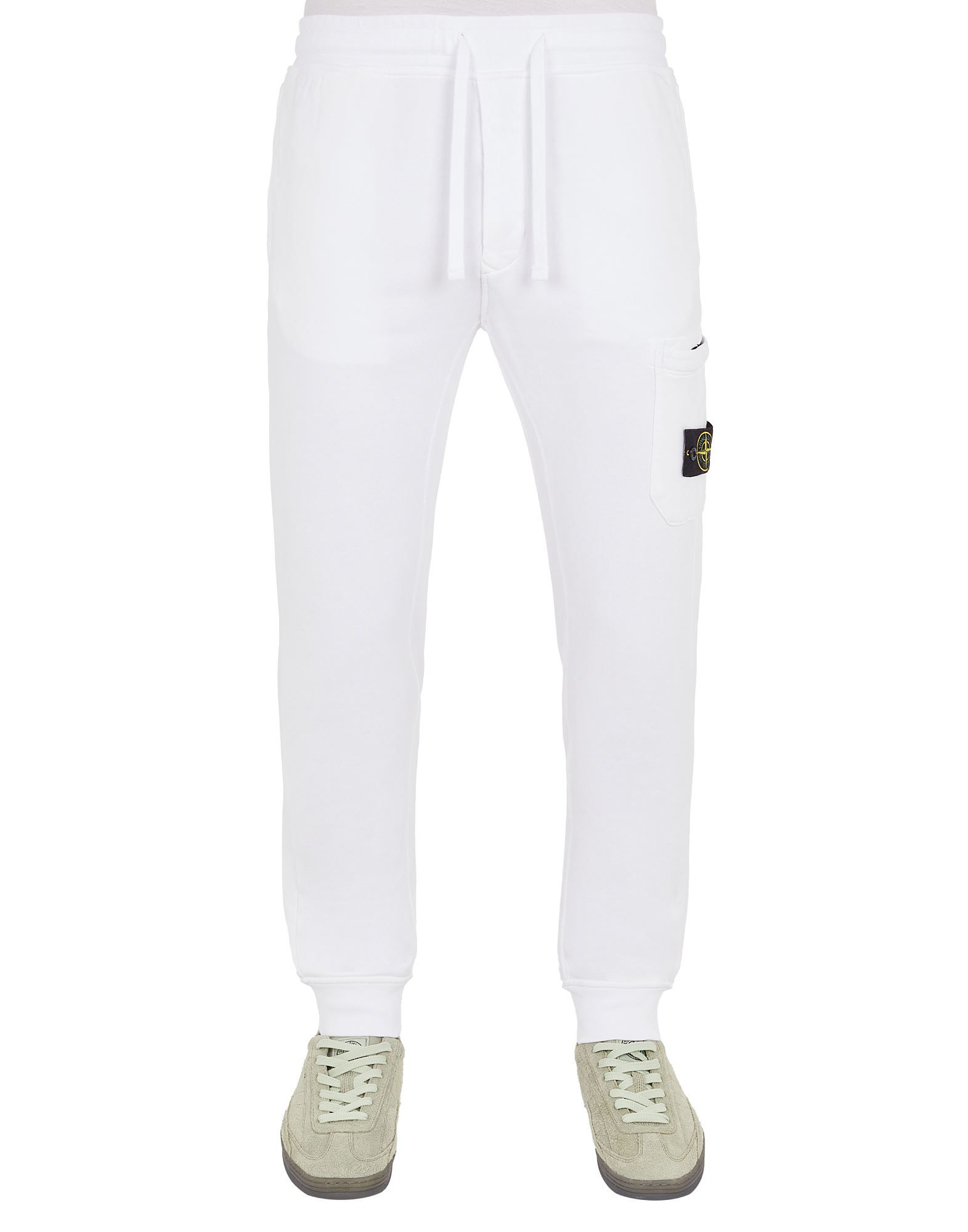 Pantalon de survêtement blanc. Détails du logo. Confort et style pour tous les jours.
