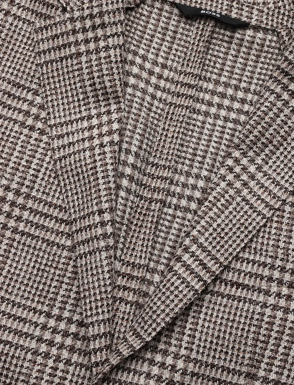 Miniature : Blazer Slim en laine vierge à carreaux