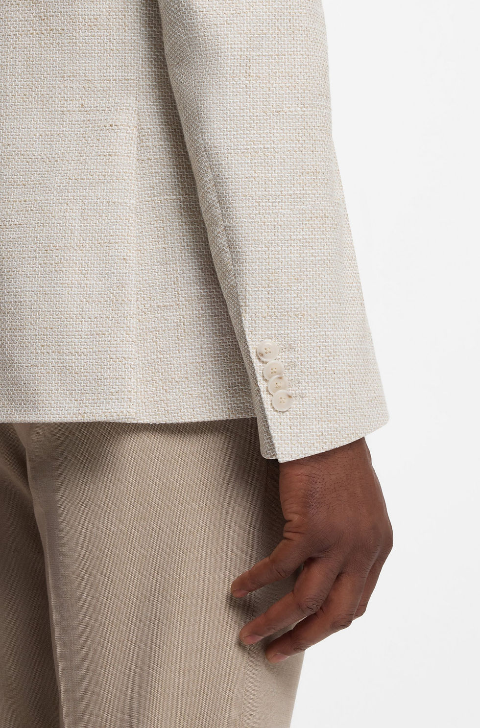 Miniature : Veste Regular en coton stretch mélangé à motif