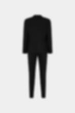 Complete black suit viewed from the back, classic style, elegant design, Boutique Karsenty.