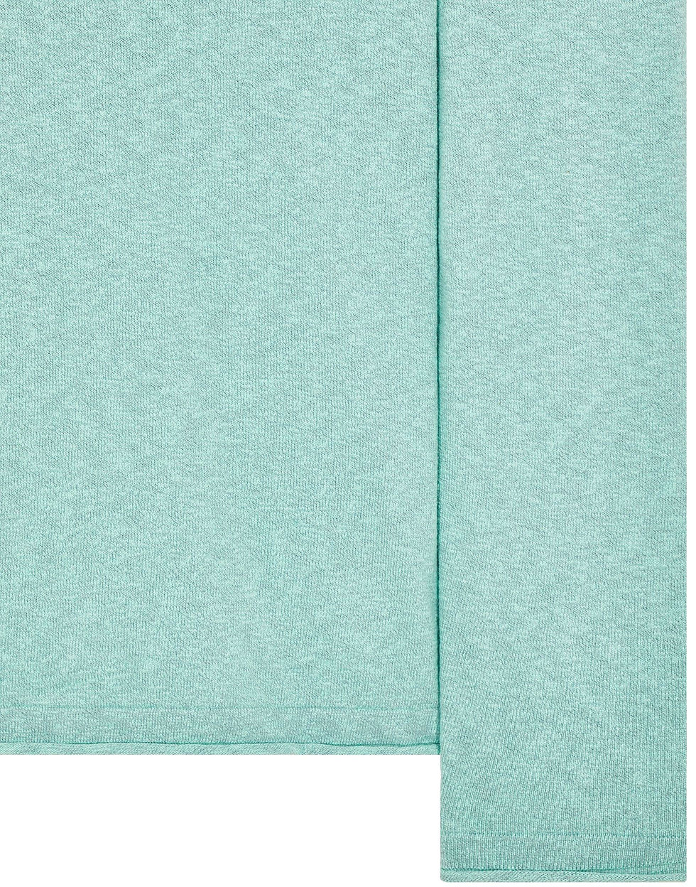 Miniature : Gros plan sur un tissu vert turquoise 63051 COTTON FLEECE pour un vêtement.