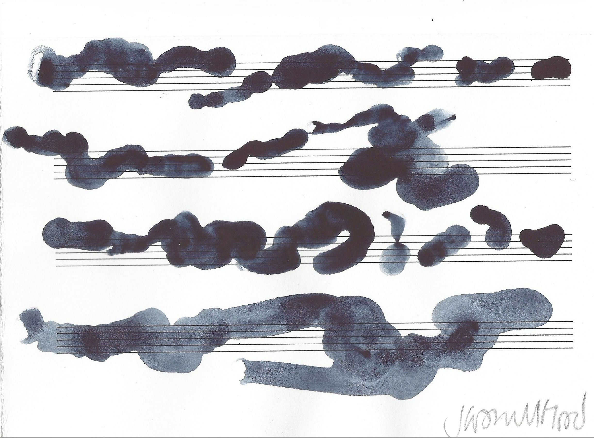 Clouds’ original sketch from visual score 18 by Julieann Worrall Hood