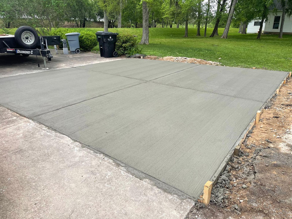 New Concrete Pad to Extend Driveway