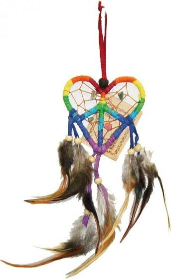 Thumbnail: Handmade Dream Catcher Heart Peace