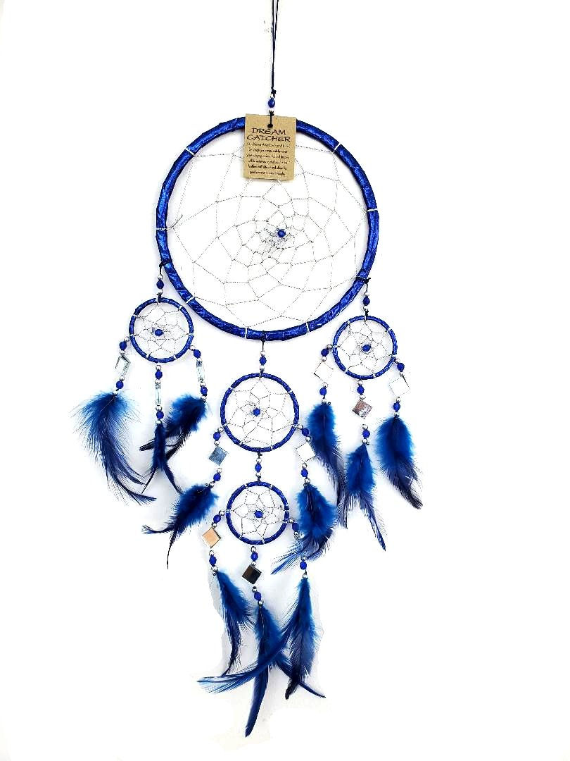 Thumbnail: Handmade Dream Catcher Mirror : Blue