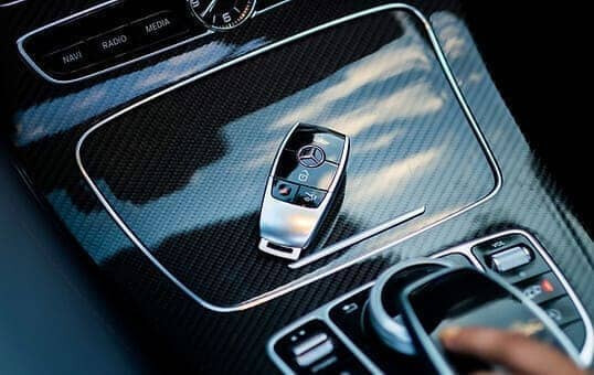 Car key on a car
