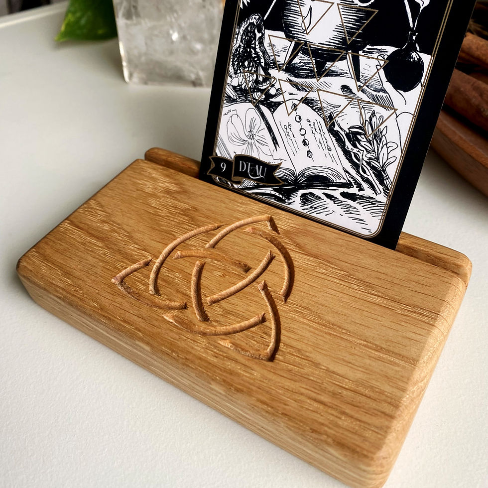 Porte-cartes en bois pour bougie ou pierre Porte-cartes en bois pour bougie ou pierre