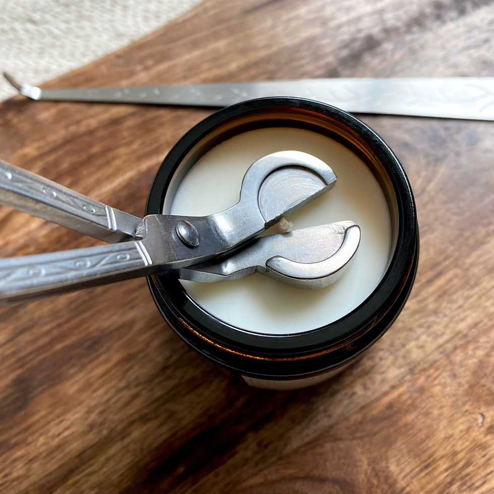 Accessoires de soin pour bougie ciseaux coupe meche