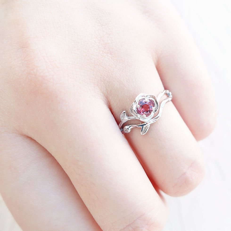 Thumbnail: Pink Rose Tourmaline Ring 