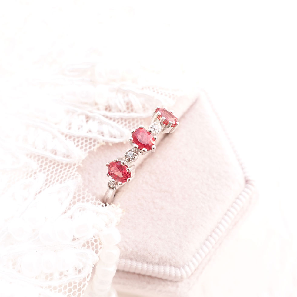 Thumbnail: Tangerine Fancy Colored Sapphire Ring