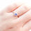 Thumbnail: Sea Blue Fancy Colored Sapphire Ring