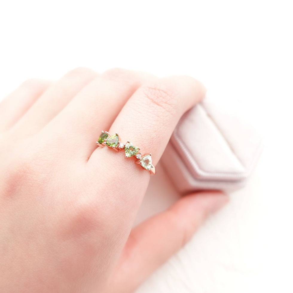 Thumbnail: Green Ombre Tourmaline Ring