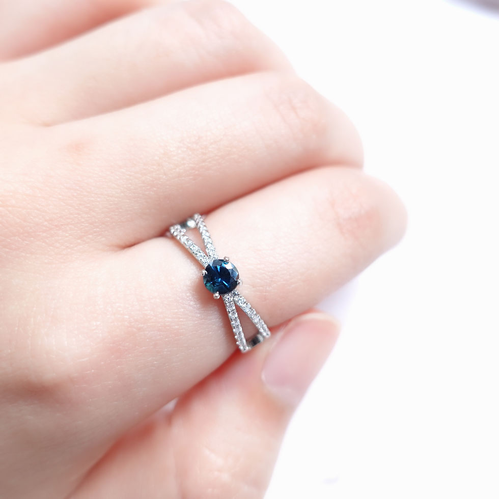 縮圖：Oriental Blue Sapphire Cross Ring