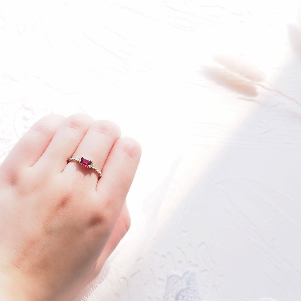Thumbnail: Emerald Cut Garnet Ring 