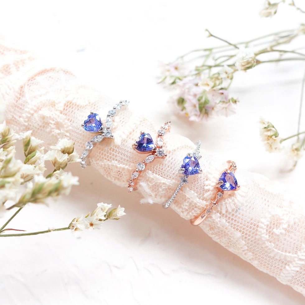 Thumbnail: Violet Heart Tanzanite Ring