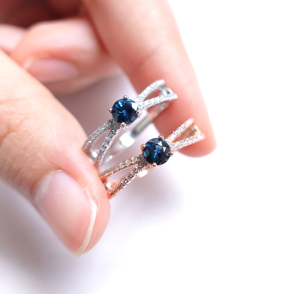 縮圖：Oriental Blue Sapphire Cross Ring