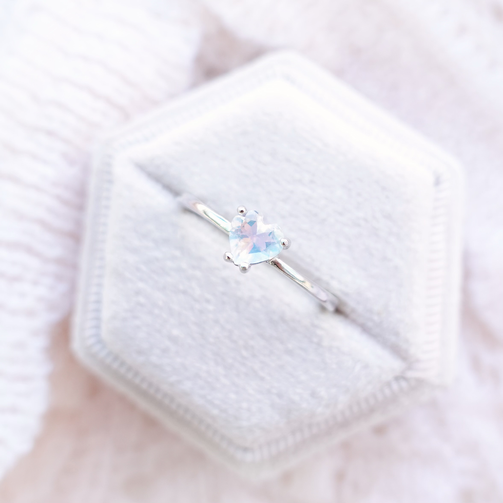 縮圖：Jupiter Heart Moonstone Ring