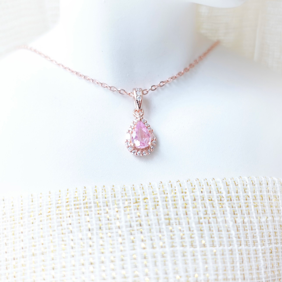 Thumbnail: Cherry Pink Sapphire Necklace