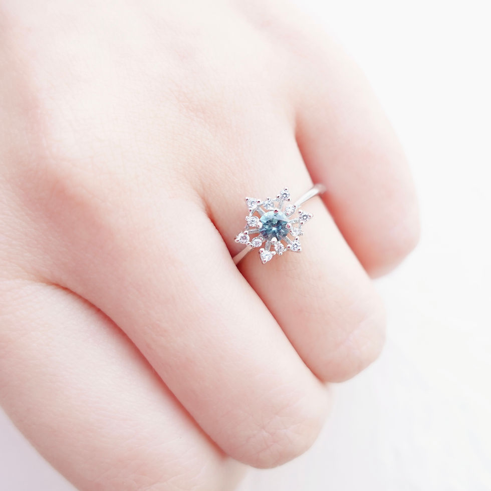 縮圖：Pentas Grey-green Fancy Colored Sapphire Ring