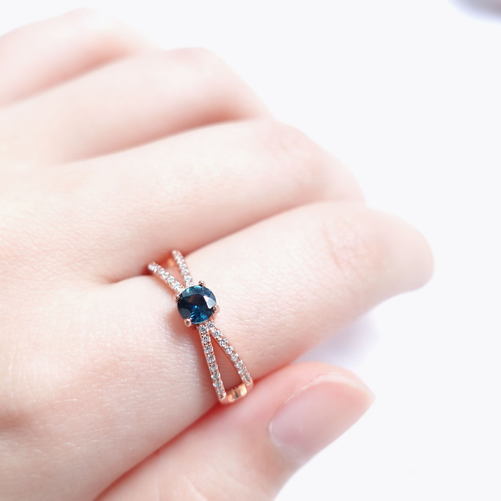 縮圖：Oriental Blue Sapphire Cross Ring