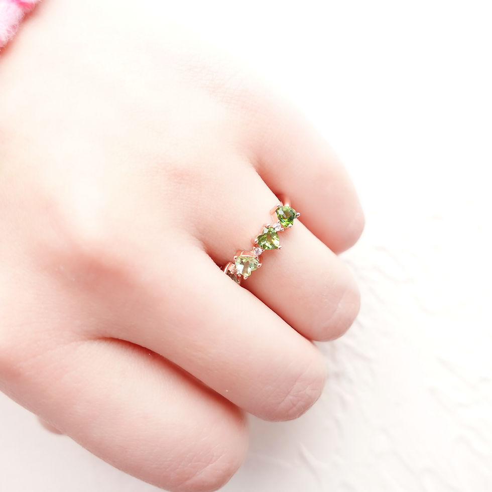 Thumbnail: Green Ombre Tourmaline Ring