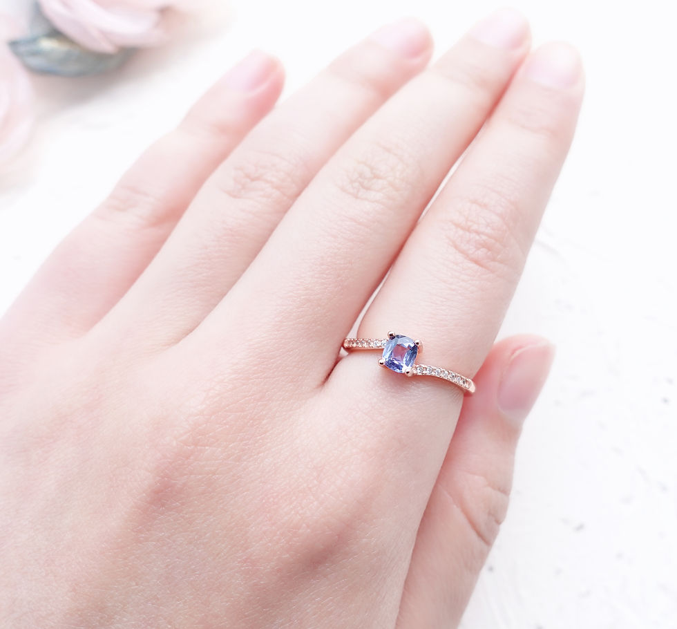Thumbnail: Iris Purple Blue Spinel Ring
