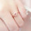 Thumbnail: Crown Pink Heart Tourmaline Ring