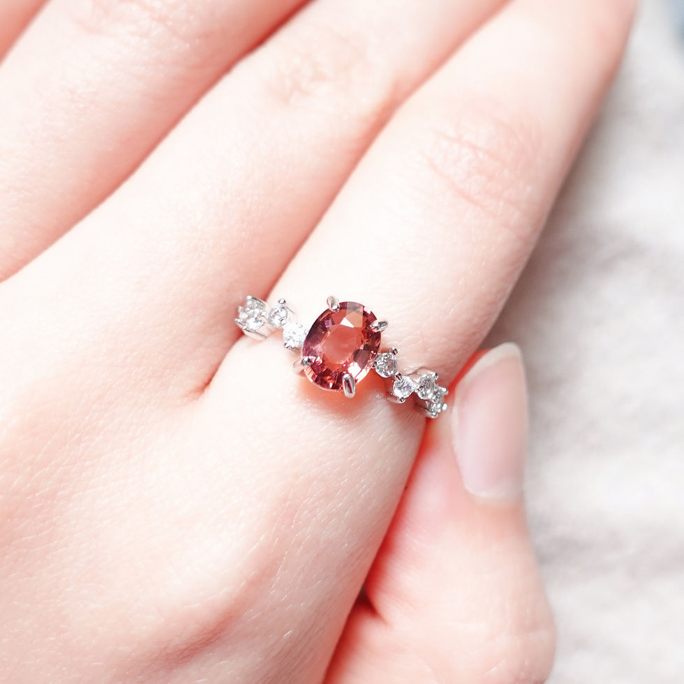 縮圖：Starry Crimson Tourmaline Ring