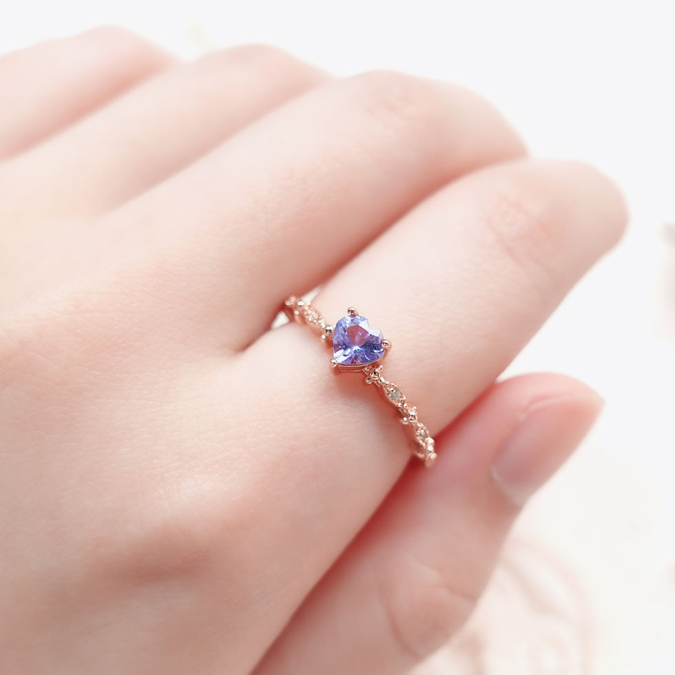 Thumbnail: Violet Heart Tanzanite Ring