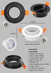 LED Recessed Ceiling Lamp Eyeball lighting shop puchong Selangor Malaysia EL31