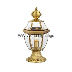 Outdoor Garden Wall Lamp Pillar Light Gold Copper Walkway lamp Landscape lighting fixture Lighting shop Selangor Kuala Lumpur Puchong WW World lightings LQ601