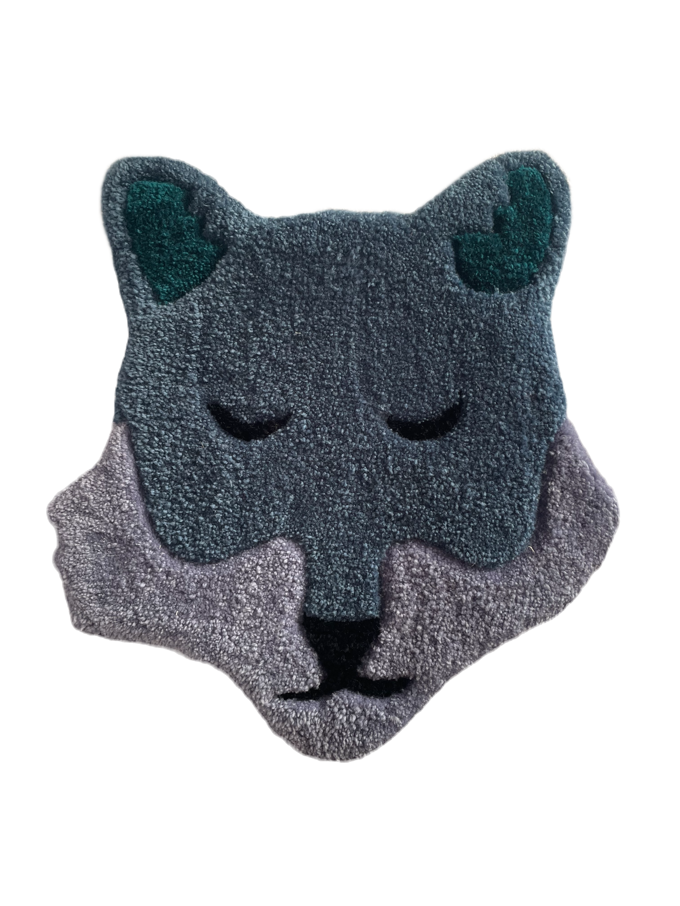 Tête de loup bleue