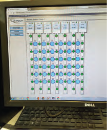 A control room display shows the status of the UV reactor.