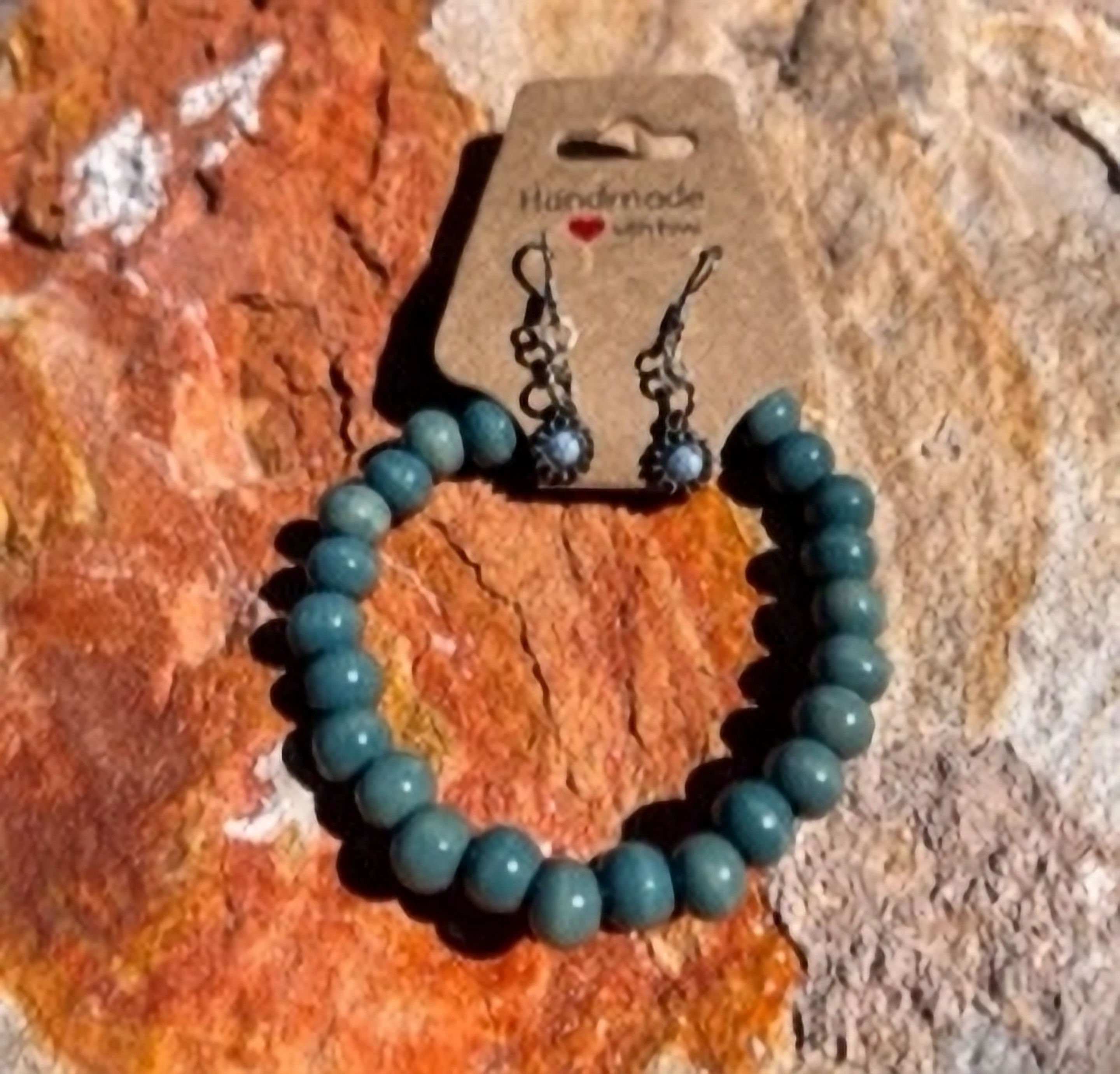 Dainty Boho Earrings with Bracelet