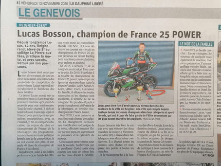 Article de journal - Le Dauphiné Libéré 13.11.20