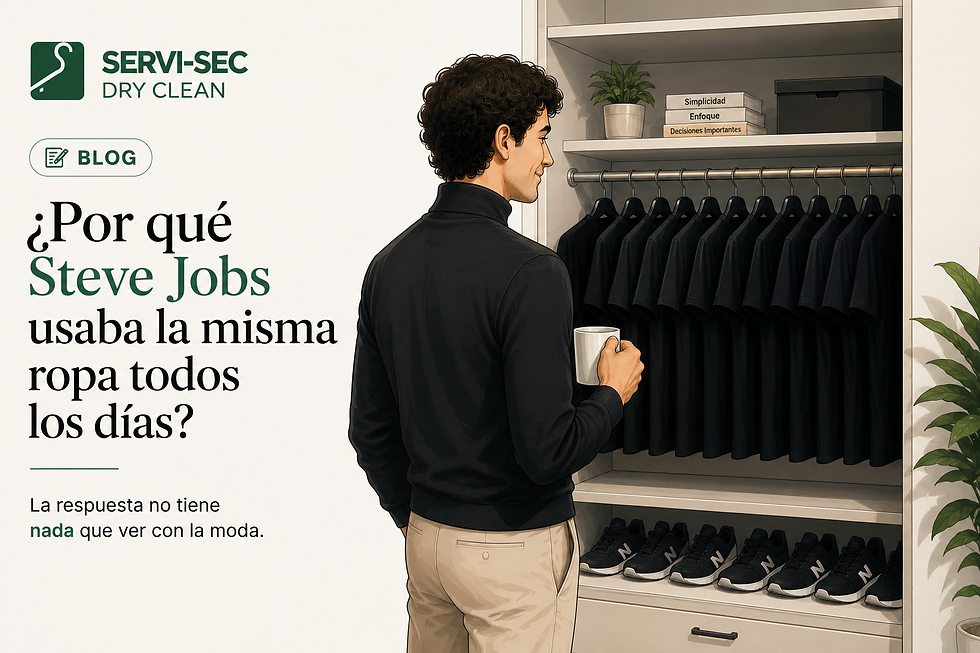 ¿Por qué Steve Jobs usaba la misma ropa todos los días? by Lavanderia Servi-Sec