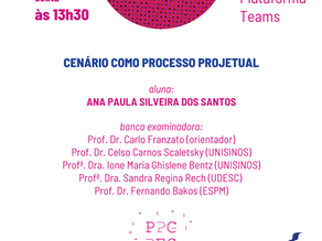 Banca de Qualificação de Tese: CENÁRIO COMO PROCESSO PROJETUAL