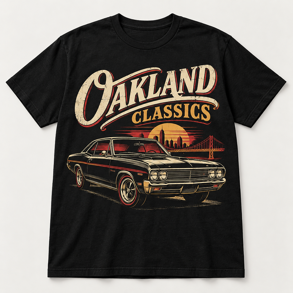 Oakland Classics T-Shirt black shirt front design