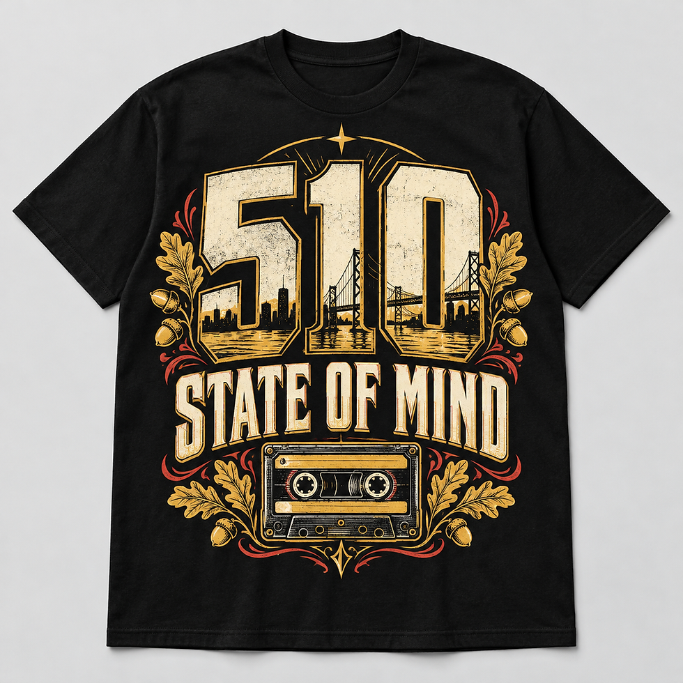 510 State of Mind T-Shirt black shirt front design