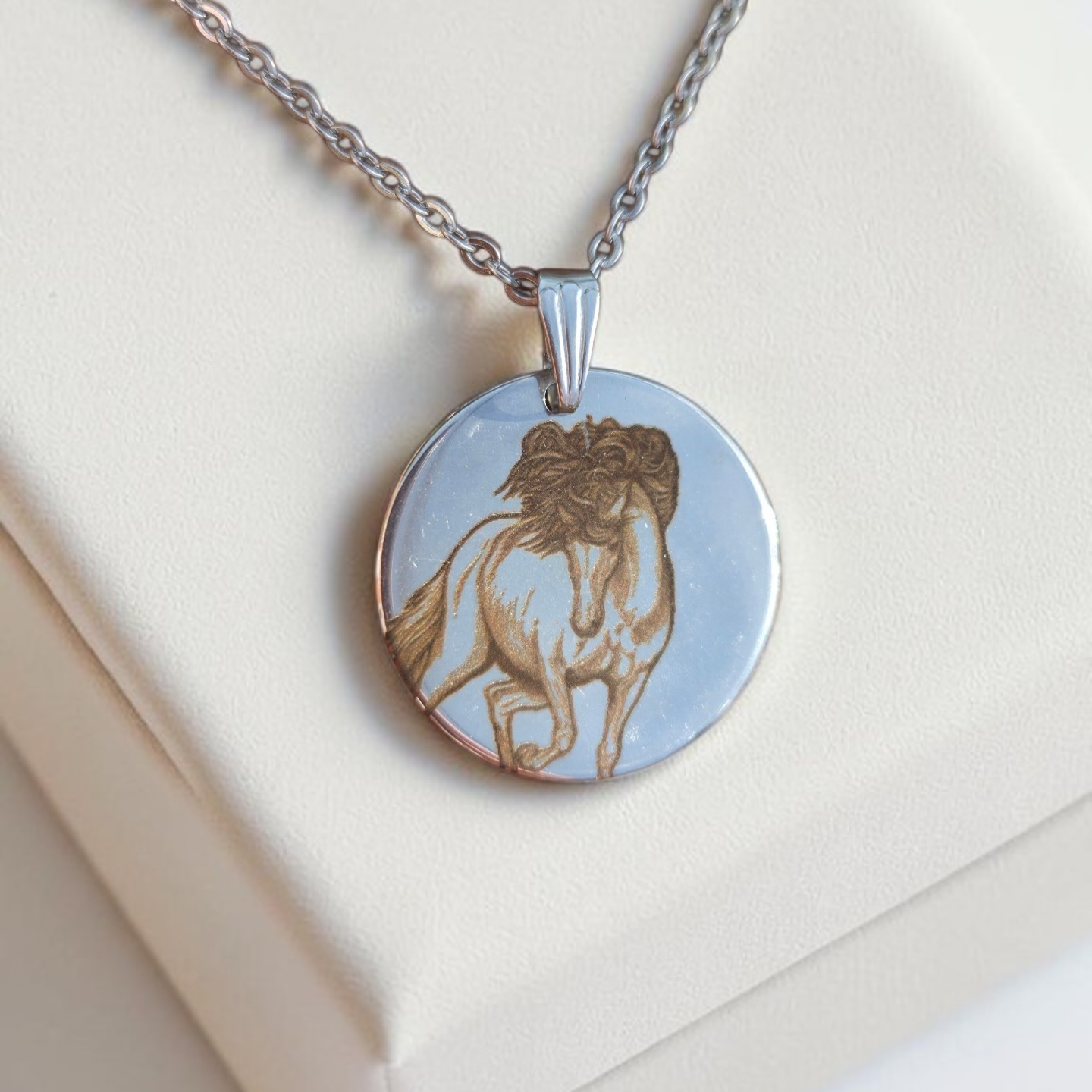 Pendentifs "Cheval" - acier inoxydable 