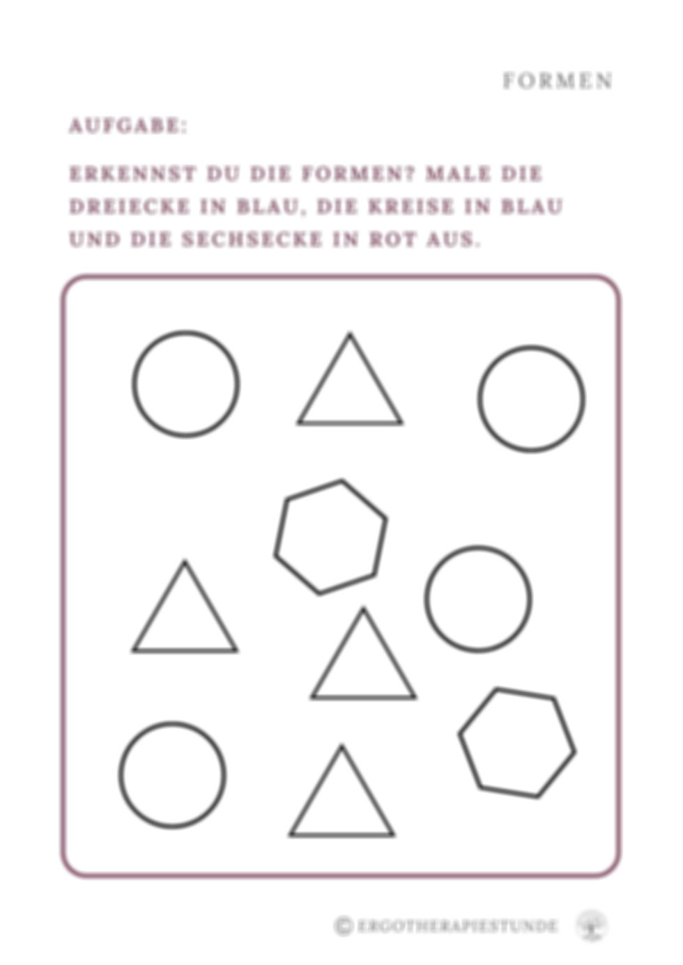 Miniaturbild: Übungsset „Farbenzauber: Formen ausmalen“