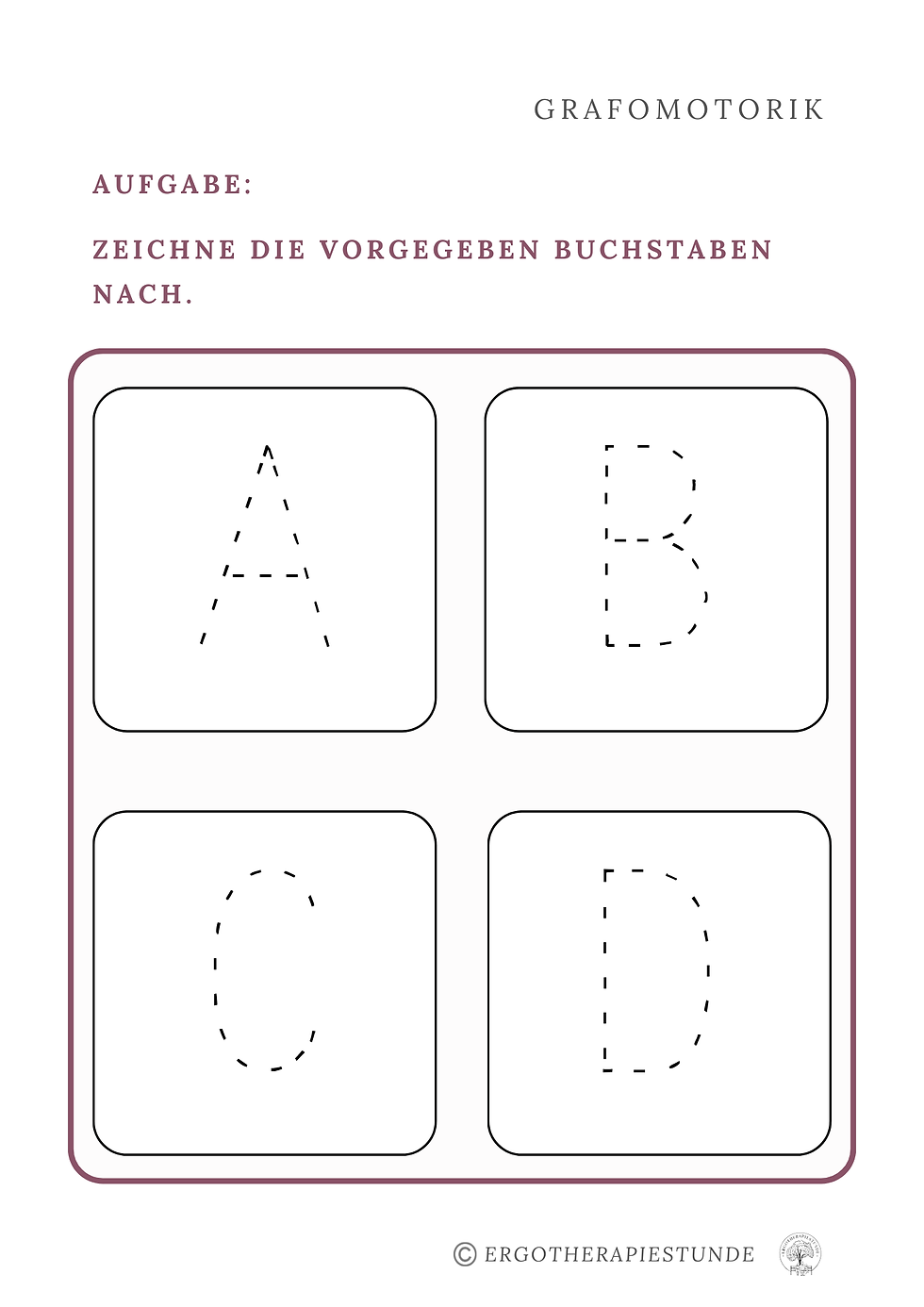 Miniaturbild: Arbeitsblatt Formen nachspuren