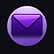 email envelope icon and color it deep purple and black