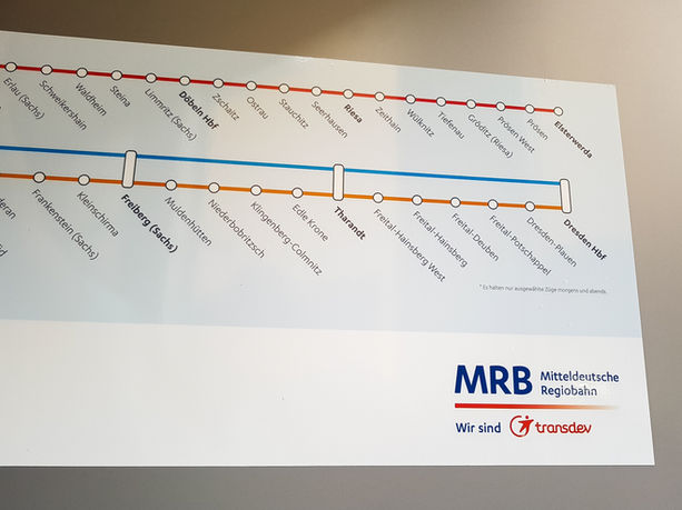 Sticker: MRB Mitteldeutsche Regiobahn route map sticker