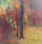 Standing Woods, 36x36 mixed media on canvas, Mary Mariner