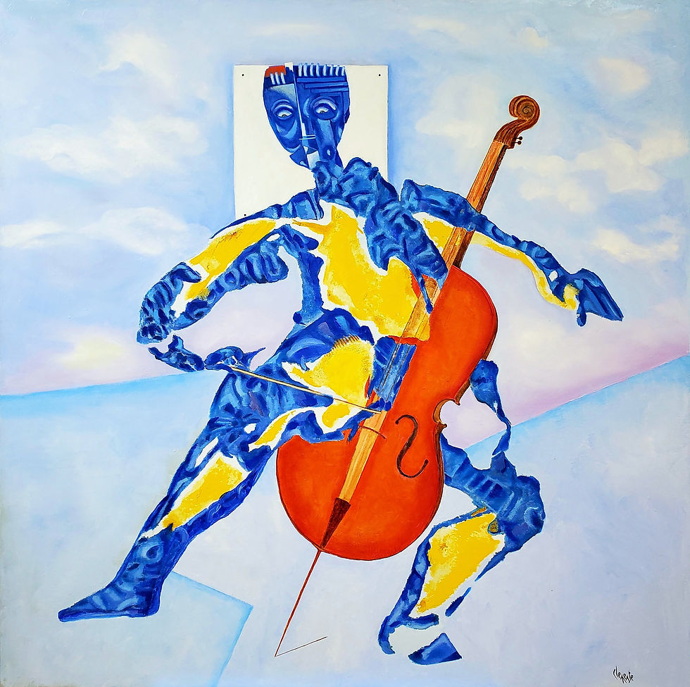 Y407 oil canvas 48x48 Yo Yo Ma, Clemente