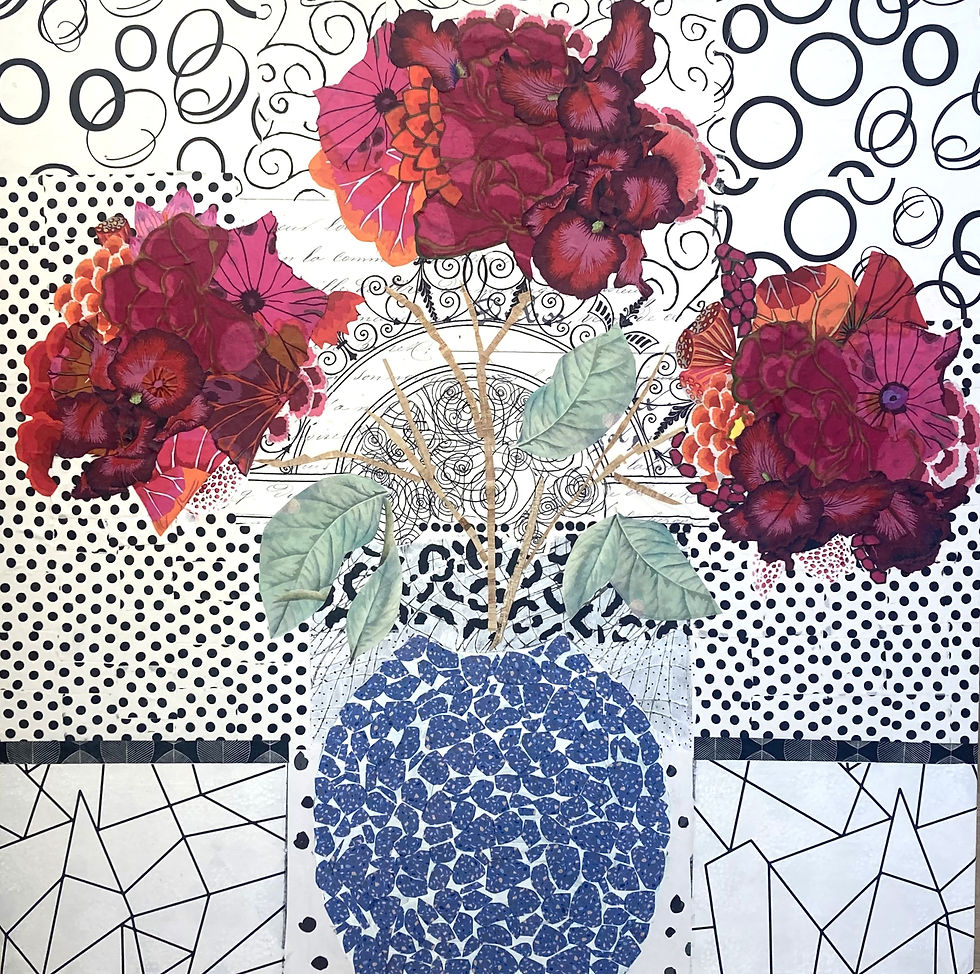 Charms Of The Unexpected, 36x36, mm on canvas, Jane Harris