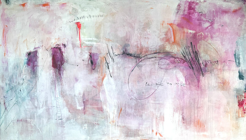 NEW 84x48 mixed media on canvas, Fabienne Vieyres 1