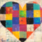 SOLD- Theo Bertz, Frankenstein Heart, 36x36 acrylic on canvas