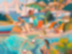 Morning At The Beach, 36x48 oil on canvas, Gunnar Baldwin